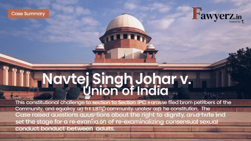 Navtej Singh Johar v. Union of India
