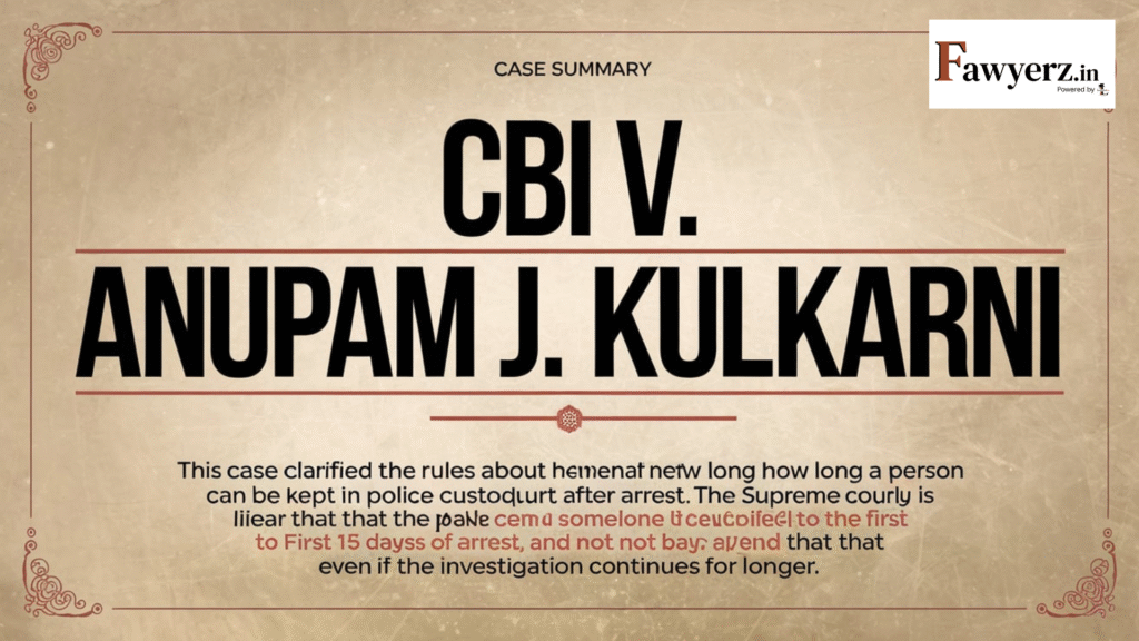 CBI v. Anupam J. Kulkarni