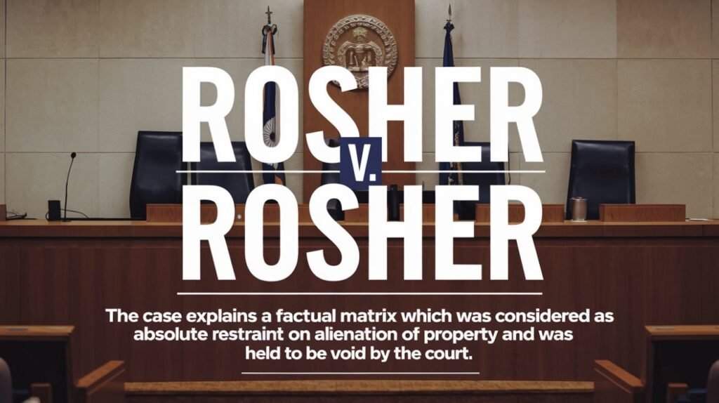 Rosher v. Rosher