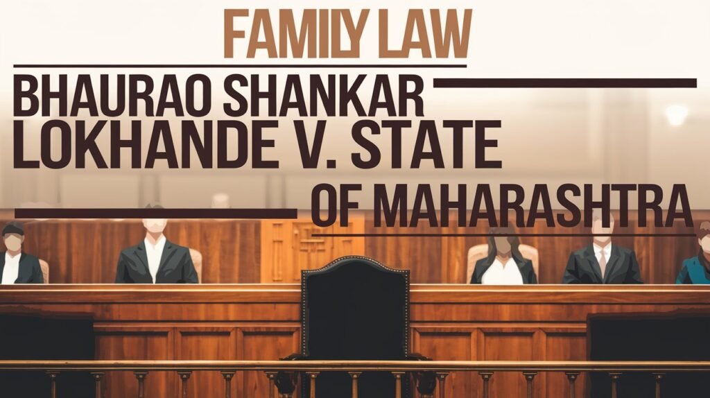 Bhaurao Shankar Lokhande v. State of Maharashtra AIR 1965 SC 1564