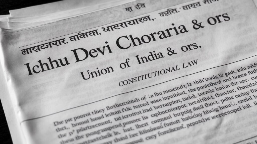 ICHHU DEVI CHORARIA v. UNION OF INDIA & ORS