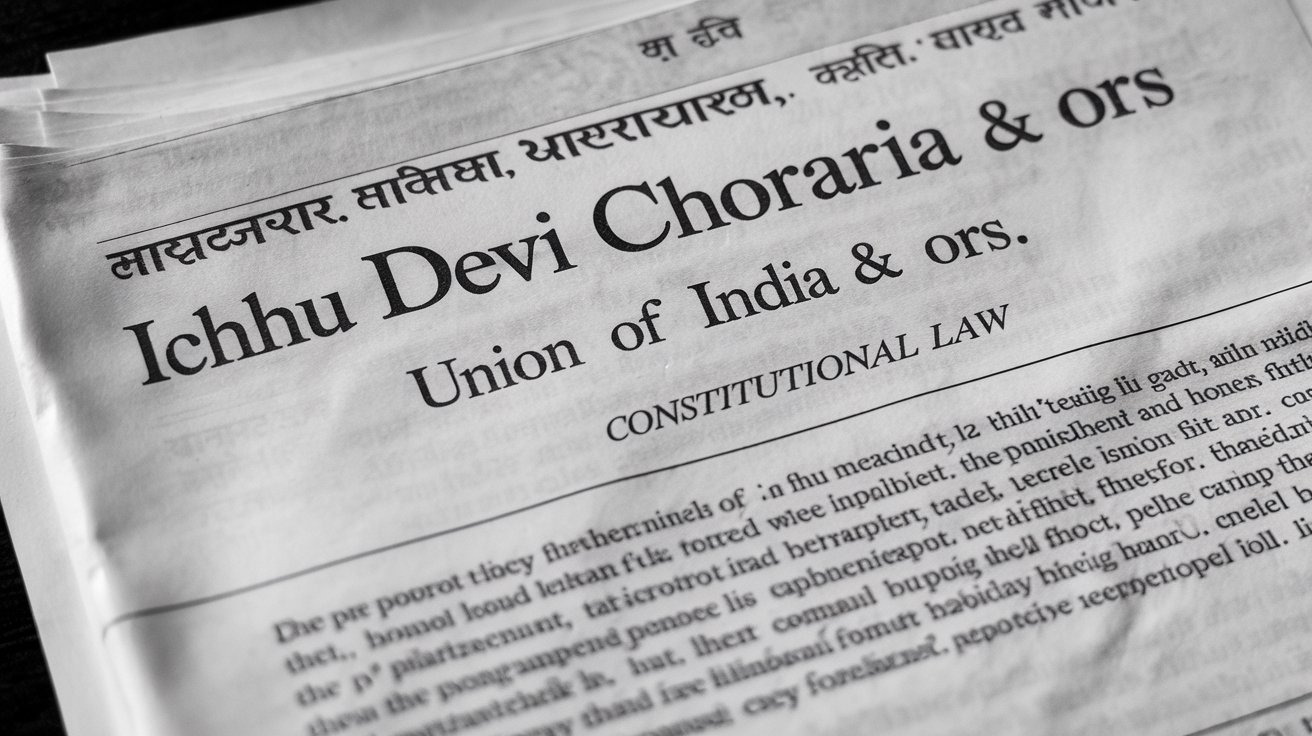 ICHHU DEVI CHORARIA v. UNION OF INDIA & ORS