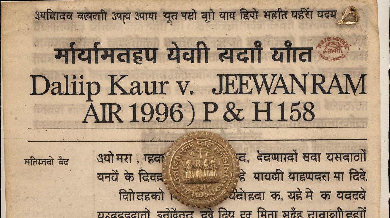 Dalip Kaur v. Jeewan Ram AIR 1996 P & H 158